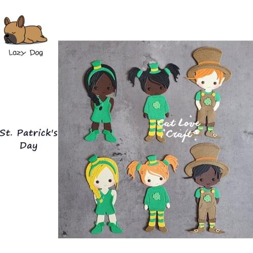 St. Patricks Day Series Metal Cutting Dies Scrapbooking Stencil DIY Mold Craft Embossing Die Cuts Card Making New Dies For 2021