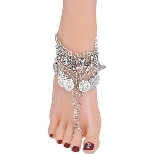 Retro Metal Coin Anklet Porn BDSM Bondage Anklet Socks Sexy Party Game Erotic Costumes Sex Accessories For Women Sexy Lingerie