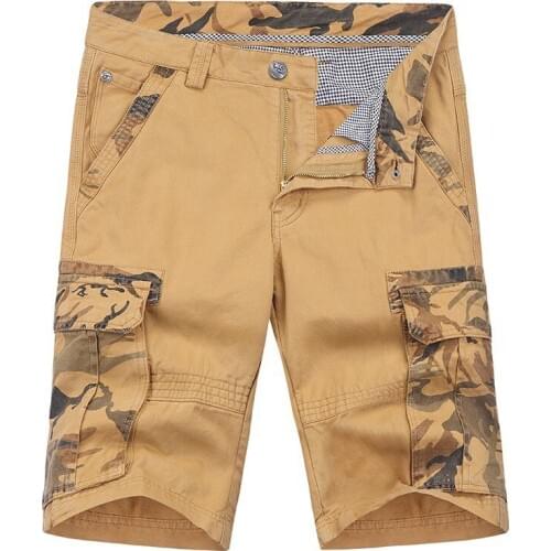 Mens Cotton Relaxed Fit Fit Outdoor Camouflage Camo Cargo Shorts Men 2020 Summer New Premium Quality Beach Board Short Pant Men