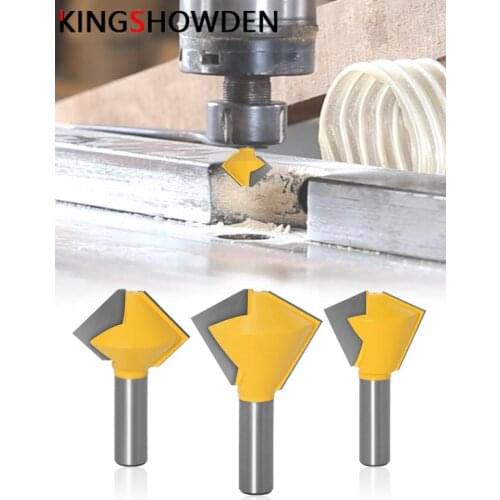 1/2" 12MM Shank Milling Cutter Wood Carving 6/8/12 edge Woodworking Glue Joint Router Bit Set