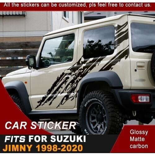 Car Sticker Side Body Splash Mud Graphic Vinyl Decals Customized Fit For ISUZU JIMNY 1998-2013 2014 2015 2016 2017 2018 2019