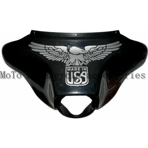 Motorcycle eagle head hood Decal sticker For Electra glide Black & silver/White & yellow