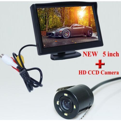 NEW arrival waterproof car backup camera NIGHT VISION +5 inch HD LCD car screen monitor FOR various kinds of cars hot sale