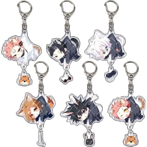 NEW Anime Jujutsu Kaisen Yuji Itadori Cosplay Acrylic Keychain Cartoon Keyrings Fans Jewelry