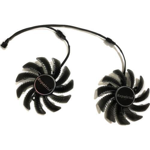 2pcs/set GTX1050 GTX1050Ti GPU Graphics Cooler Fan For GeForce GTX 1050 OC 2G/3G Gigabyte GTX 1050Ti CN 4G Video Card Cooling