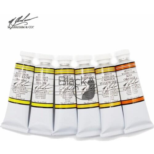 Original imported M.GRAHAM artist acuarelas 15ml yellow/orange series painting and art supplies