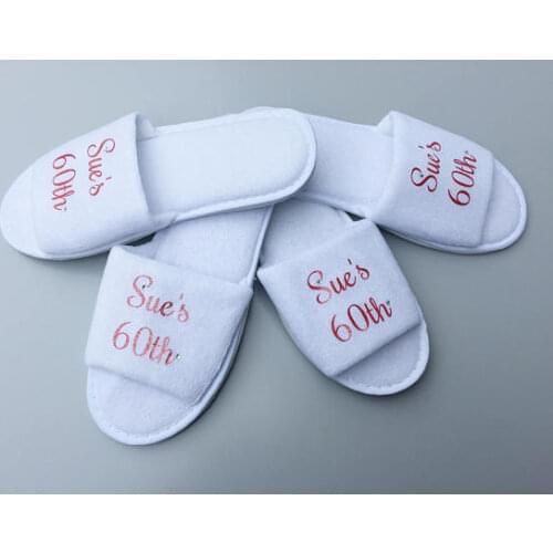 Personalized age 20th 30th 50th 40th birthday hangover party spa slippers day hen night out girl Bachelorette party favors gifts