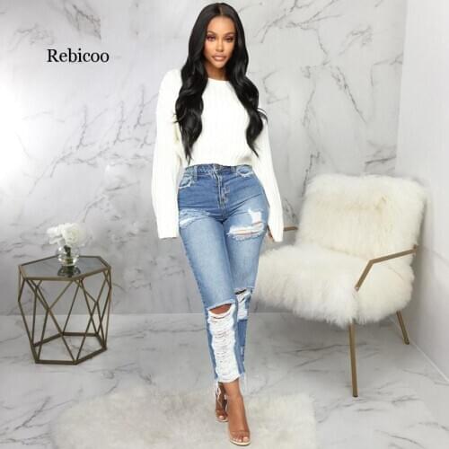 Rebicoo Womens Boyfriend Jeans