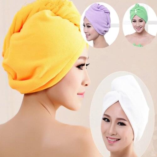 1pcs Microfibre After Shower Hair Drying Wrap Womens Girls Ladys Towel Quick Dry Hair Hat Cap Turban Head Wrap Bathing Tools
