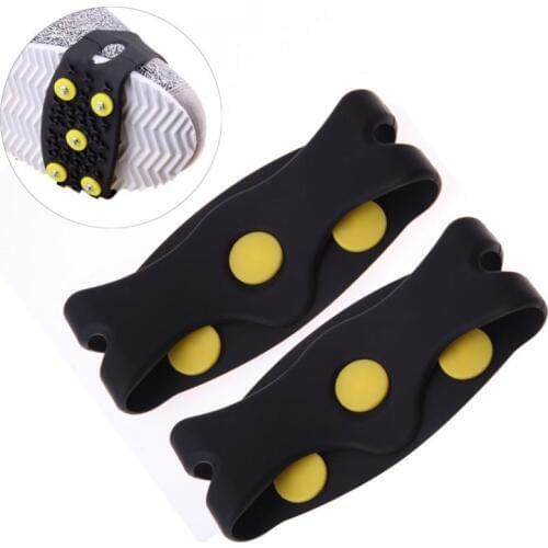 1 pair 5-Stud Snow Ice claw Climbing Anti Slip Spikes Grips Crampon Cleats Shoes Cover for women men Boots Cover 8