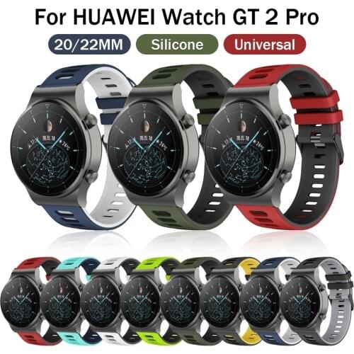 20 22mm Silicone Sport Wrist Strap For Xiaomi LS05 Bracelet For HUAWEI WATCH GT 2 42 GT2 Pro Watchband Band Garmin Forerunner245
