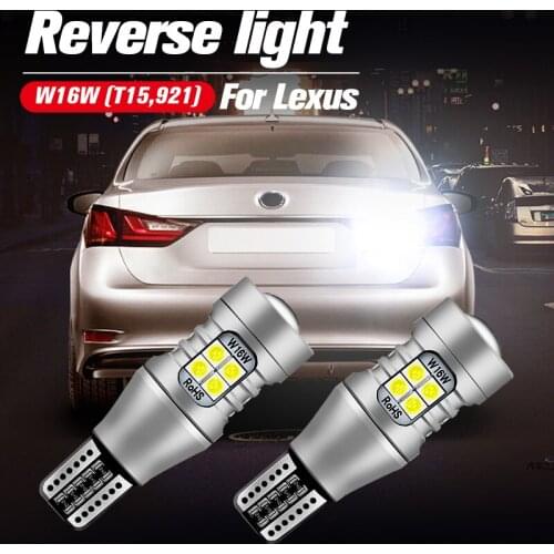 2pcs LED Reverse Light Blub Lamp W16W T15 921 Canbus For Lexus ES300 ES330 ES350 GS300 GS350 GS450H LS460 RX350 RX450H RX450HL