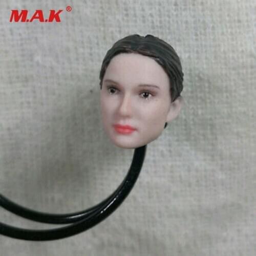 IN STOCK 1/12 Female Head Natalie Portman Carved Sculpt Plastic Hair Model Fit 6'' female action figure