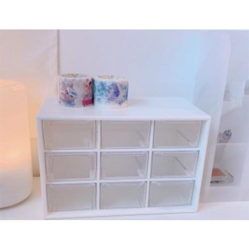 9 Grids Storage Box Jewelry Drawer Pearl Beads Cosmetic Earrings Container Makeup Container Organizer