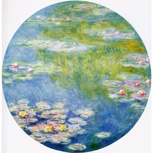 100% handmade landscape oil painting reproduction on linen canvas,water-lilies-35 by claude monet,FREE dhl Shipping,top quality