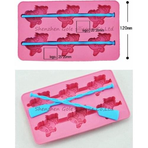 100pcs/lot Luo Hasi-purpose modeling ice box cartoon cow - Silicone Ice Cube / strange new ice maker