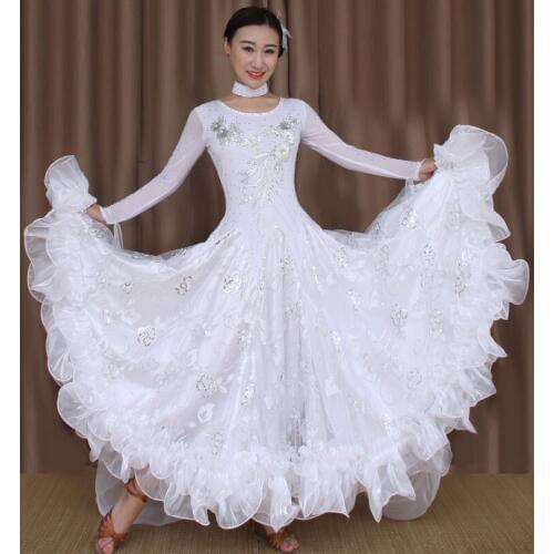 2017 Woman Ballroom Dance Dress Different Color Vary Size For Ballroom/Modern/Waltz Dance Female Amazing Dance Fashion 5043