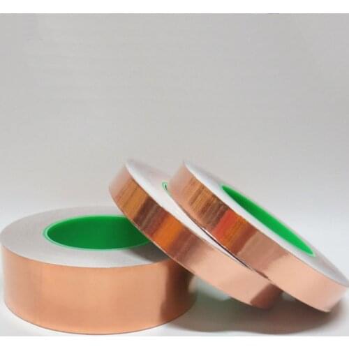 3~100mm *20M Double Sided Conduct Copper Foil Tape EMI Mask Electromagnetic Shielding double side conductive copper foil tape
