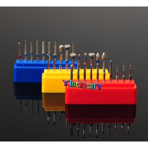 30Pcs Dental High Speed 1.6mm Diamond FG Burs For Polishing Smoothing 10Pcs/set With Assorted Color