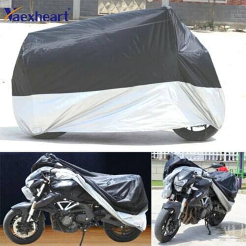 4XL Black Red Design Waterproof Motorcycle Covers Motors Dust Rain Snow UV Protector Cover Indoor Outdoor
