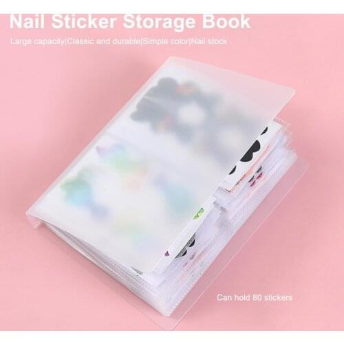 Nail Sticker Storage Book Wear Resistant Transparent Smooth Edge Manicure Nail Art Tools Sticker Album for Salon