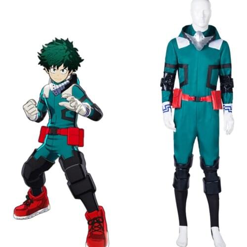 Anime My Hero Academia Midoriya Izuku Deku Battle Suit Hero Uniform High Quality Cosplay My Hero Academia Cosplay Show Cloth Toy