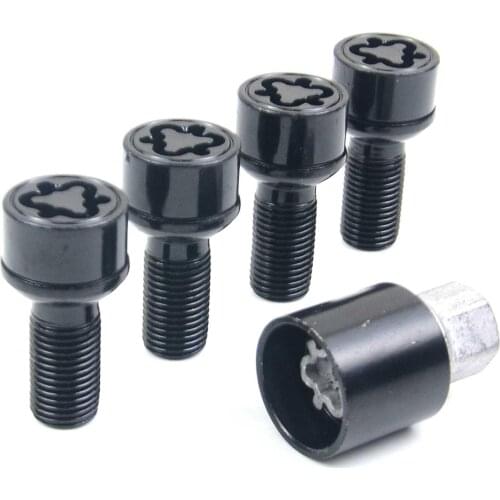 AP02 Black Wheel Locks Set A 001 990 16 07 for Mercedes-Benz CLA C117 X117 GLA X156 CLA250 GLA250 CLA45 GLA45 AMG