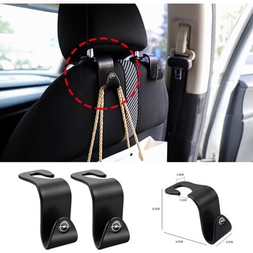 2Pcs ABS Car Seat Back Hooks Portable Hanging Storage Accessries For Opel OPC Astra Corsa Insignia Vectra Mokka GT Andra Ampera