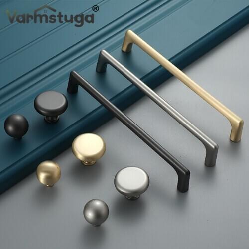Zinc Alloy Pearl Gray Gold Cabinet Handles Solid Drawer Knobs Kitchen Cupboard Door Pulls Furniture Handle Hardware