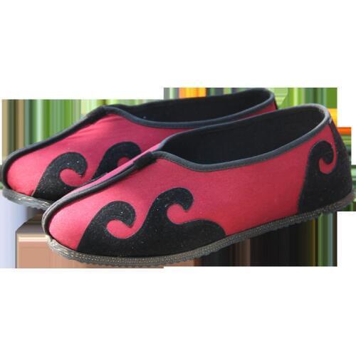 Women Cotten Breathable Taoist Shoes Chinese Traditions Footwear Tai Chi Shoes Kung Fu Wushu Shoes Red