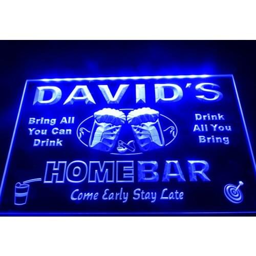 DZ001- Home Bar Beer Family Name LED Neon Light Sign hang sign home decor crafts