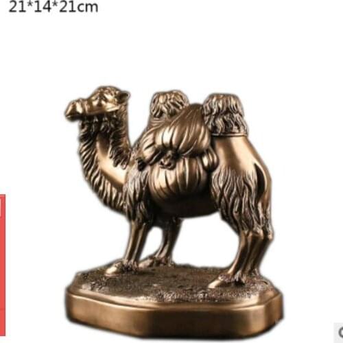 Factory resin crafts wholesale camel ornaments package copper crafts creative home gifts custom animal sculpture wedding gift