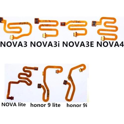 For Huamei Nova lite 3 3e 4 honor 9 9i Fingerprint Flexible cable Reader Touch ID Sensor Home Button Connector Flex Cable Ribbon