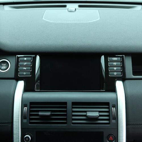 For Land Rover Discovery Sport 2015-2018 Black Glossy ABS Car Navigation Frame Trim Accessories 1 Pcs