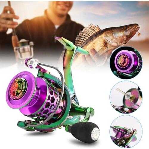 Colorful Fishing Reel Sk1000-6000 10kg Drag Metal Ball Grip Spool Spinning Reel Reel Carp Reel Fishing Tool Molinete De Pesca