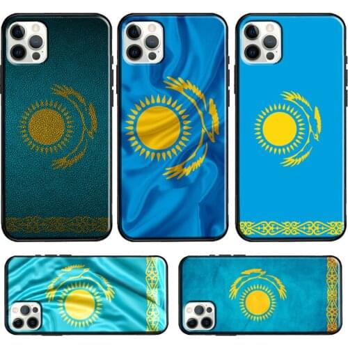 Kazakhstan Flag For iPhone 12 Pro Max mini Case For iPhone 11 Pro Max XR XS X SE 2020 7 8 Plus Cover