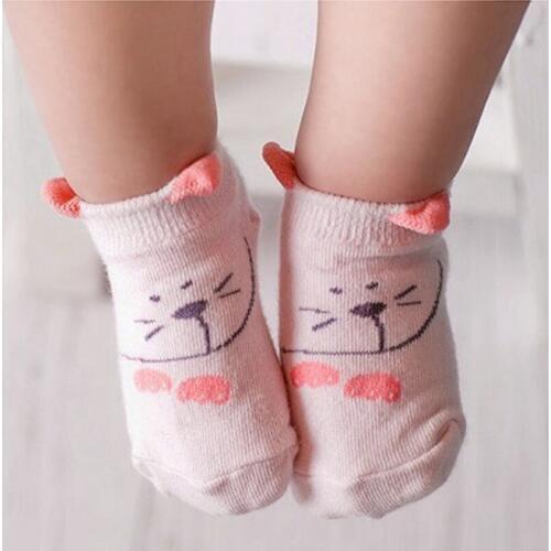 Super Cute Asymmetric Cartoon Design Cotton Baby Socks Spring Summer Autumn Baby Accessaries Infant Jumpsuit Boys Girls Infantil