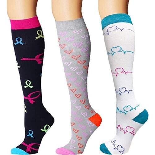 Compression Socks Pregnancy Edema Cycling Travel Socks Compression Best Stockings 20-30 Mmhg Relief Shin Splints Sports Socks