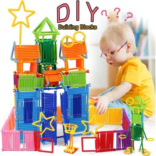 120Pcs Building Blocks DIY Assembled Smart Stick Blocks Imagination Creativity Educational Learning Toys Children Gift