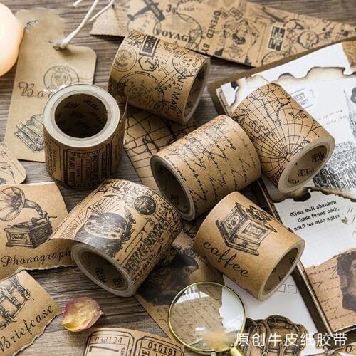5cm*5m Vintage newspaper map washi tape DIY decoration scrapbooking planner masking tape adhesive tape label sticker
