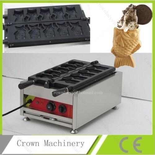 Open Small mouth Ice Cream fish Taiyaki Maker Machine