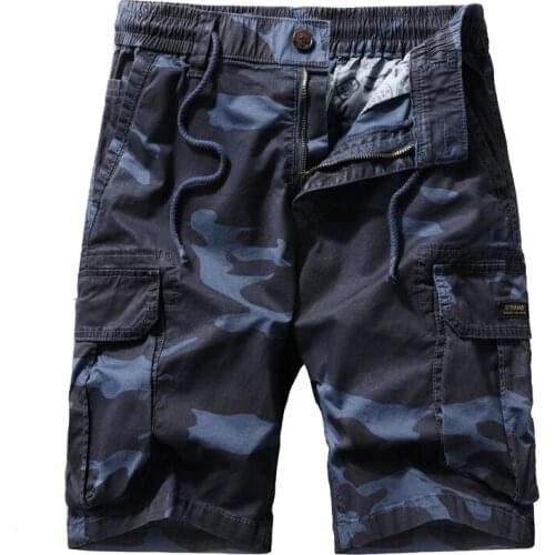 2021 New Camouflage Loose Cargo Shorts Men Cool Summer Military Camo Short Pants Homme Cargo Shorts