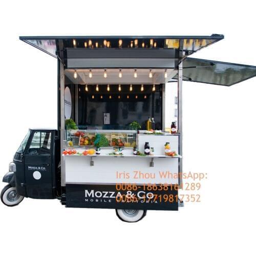 New Ape Piaggio Popular Food Tuk Tuk Electric Mobile Coffee Food Truck for Sale