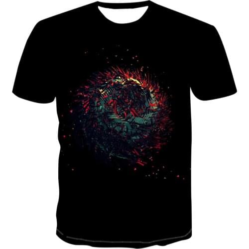 2021 new 3D T-shirt mens printing color letters printing simple fashion T-shirt fashion street style top