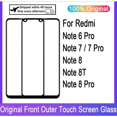 LCD Front Outer Glass For Xiaomi Redmi Note 8 Note8 Front Outer Glass Redmi Note 8 Pro Touch Screen Panel Replacement Parts