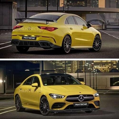 Suitable for New 20 Benz Cla35 Refitted Carbon Fiber Front Wind Knife Rear Lip Tail Wing Surrounding Kit