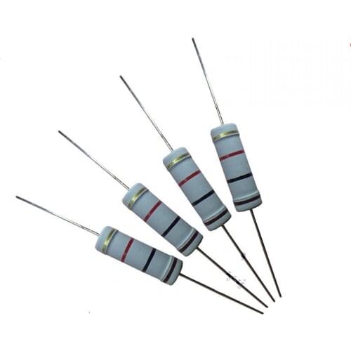 100PCS 5% 5W Carbon Film Resistor 1R~1M 1R 2R 4.7R 5.1R 10R 22R 47R 100R 220R 330R 470R 1K 1.5K 2.2K 3.3K 4.7K 10K 22K 47K 100K