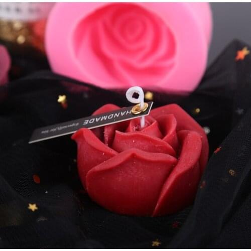 Rose Flower Candle Mould Aromatherapy Candle Plaster Mould For home Decoration Silicone Candle Molds wax candle mold