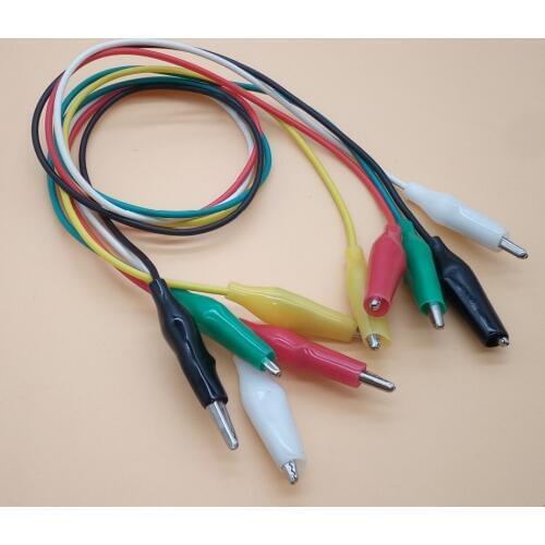 Alligator Clips Electrical DIY Test Leads Alligator Double-ended Crocodile Clips Roach Clip Jumper Wire Battery