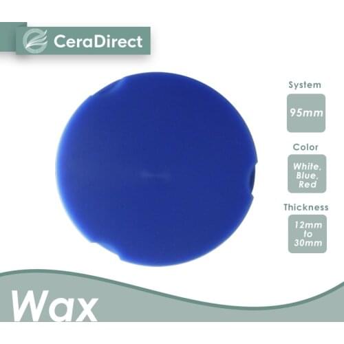 Dental Wax zirkon zahn 95mm White/Red/Blue（8 pieces)